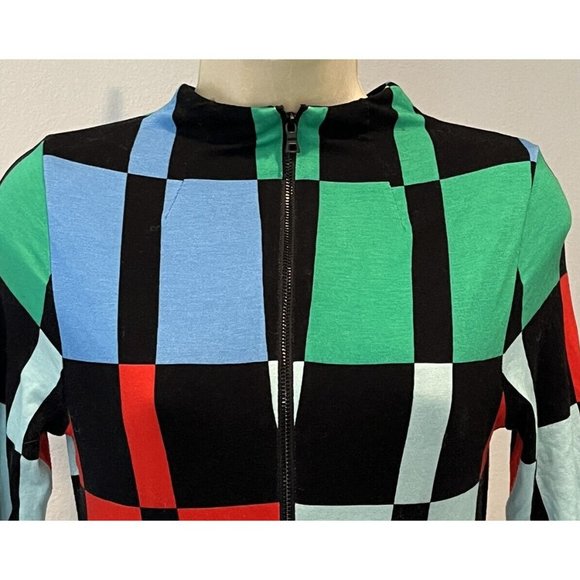 Alice + Olivia Multicolor Checkered Midi Dress - Picture 11 of 13